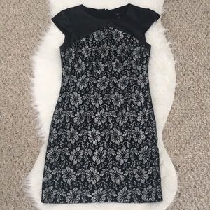 Aqua Black and Silver Dress